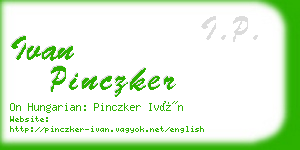 ivan pinczker business card